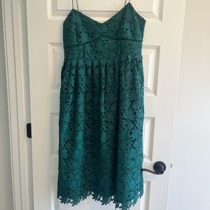 Club Monoco emerald green floral lace dress